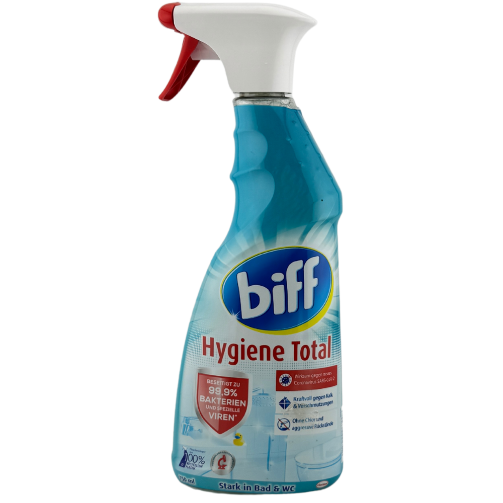Biff Total Hygiene – antibakteriální čistící sprej do koupelny 750 ml
