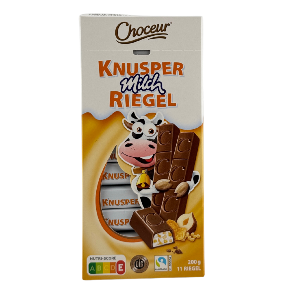 Choceur Mléčné tyčinky s lískovými oříšky a cereáliemi