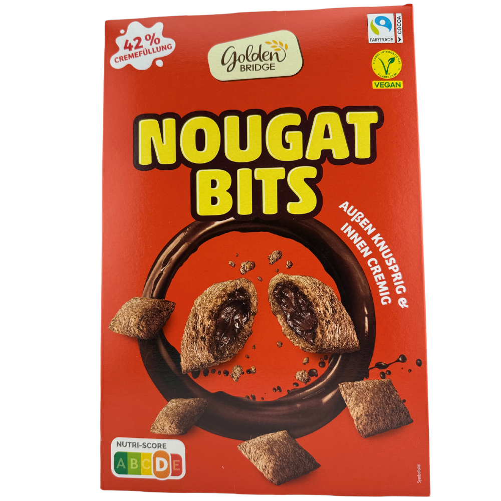 Golden Bridge Nougat Bits – cereální polštářky s nugátovou náplní 750 g