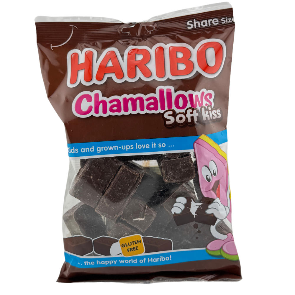 Haribo Chamallows Soft-Kiss (pěnové bonbony v čokoládě)
