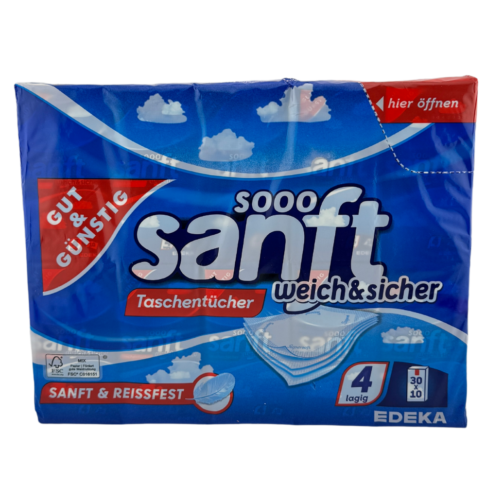 Gut & Günstig 4vrstvé papírové kapesníky – 30x10 ks