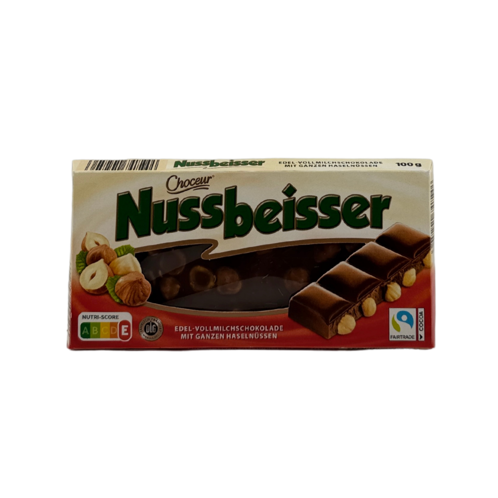 Choceur Nussbeisser – Mléčná čokoláda s celými lískovými ořechy
