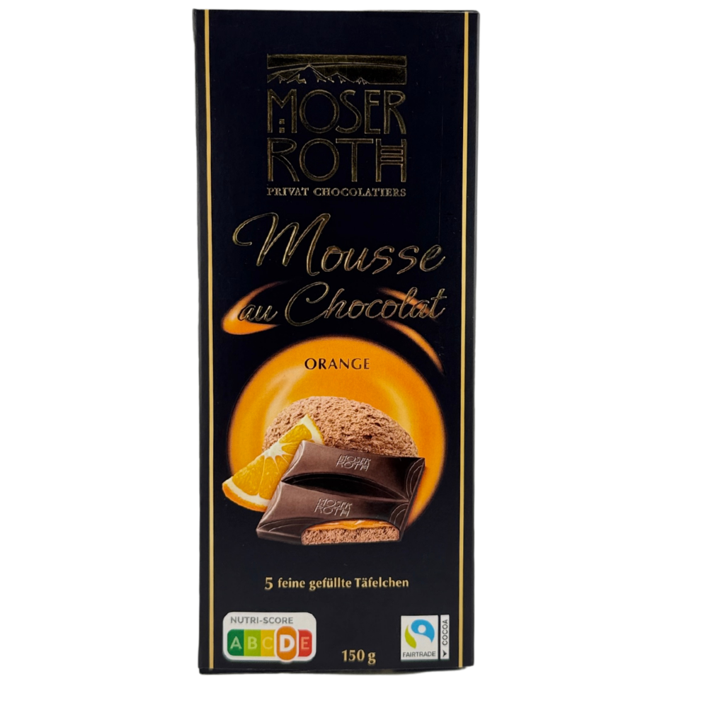 Moser Roth Mousse au Chocolat Orange – Hořká čokoláda s pomerančovou pěnou